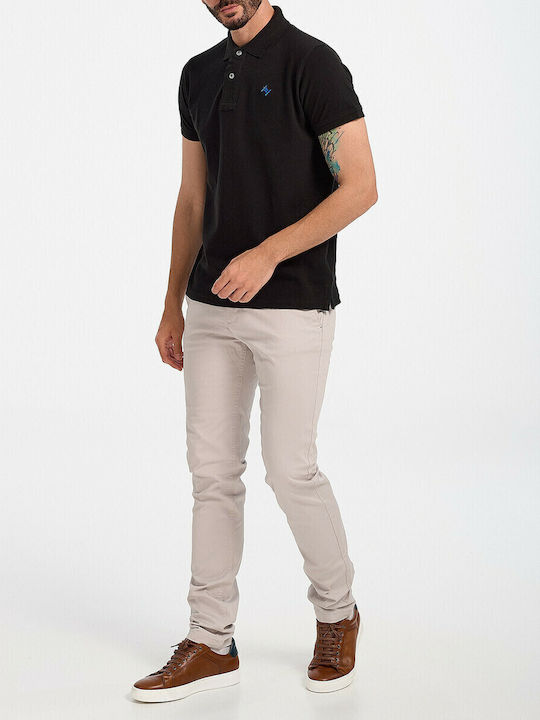 Polo Bluza Cu Mânecă Scurtă Neagră