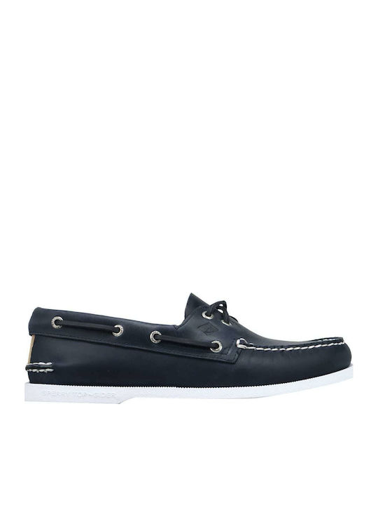 Authentic Δερμάτινα Ανδρικά Boat Shoes σε Μπλε Χρώμα