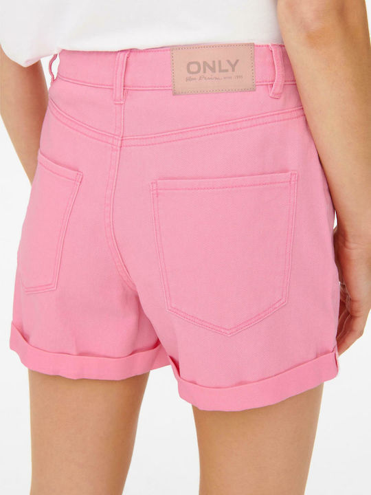 Women's Jean High-waisted Shorts Pink