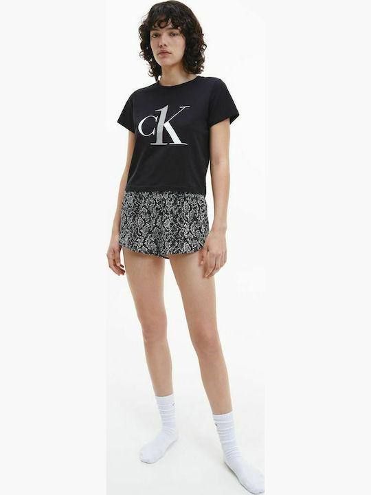 Calvin Klein Καλοκαιρινό Γυναικείο Σετ Πιτζάμας Βαμβακερό