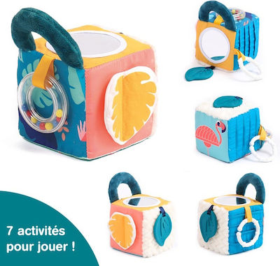 Ludi Activity Cube Κύβος 'Φύλλο' made of Fabric with Sounds for 0++ Months