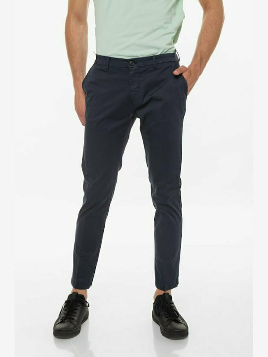 Trussardi Men's Trousers Chino Elastic in Slim Fit Navy Blue