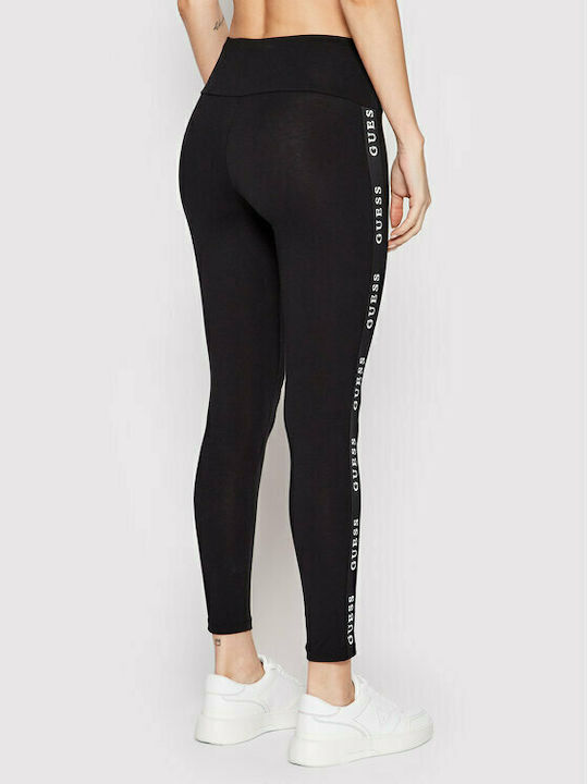 Guess Ausbildung Frauen Lang Leggings Hochgeschnitten Schwarz