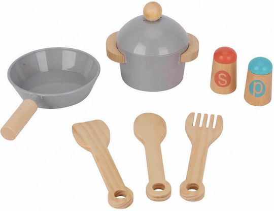Tooky Toys Παιδική Κουζίνα από Ξύλο 10τμχ
