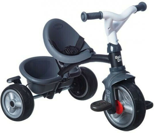 Smoby Baby Driver Plus Μετατρεπόμενο με Χειρολαβή Γονέα για 10 Μηνών Γκρι