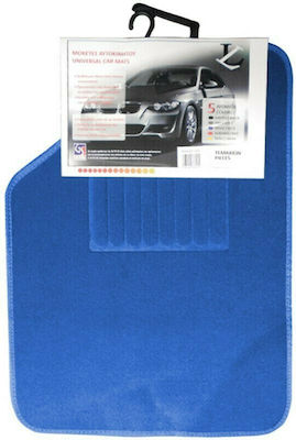 Auto Gs Set of Front and Rear Mats Universal 5pcs from Carpet Blue