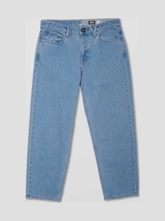 Modown Pantaloni Jeans pentru Bărbați Cropped Albastru deschis