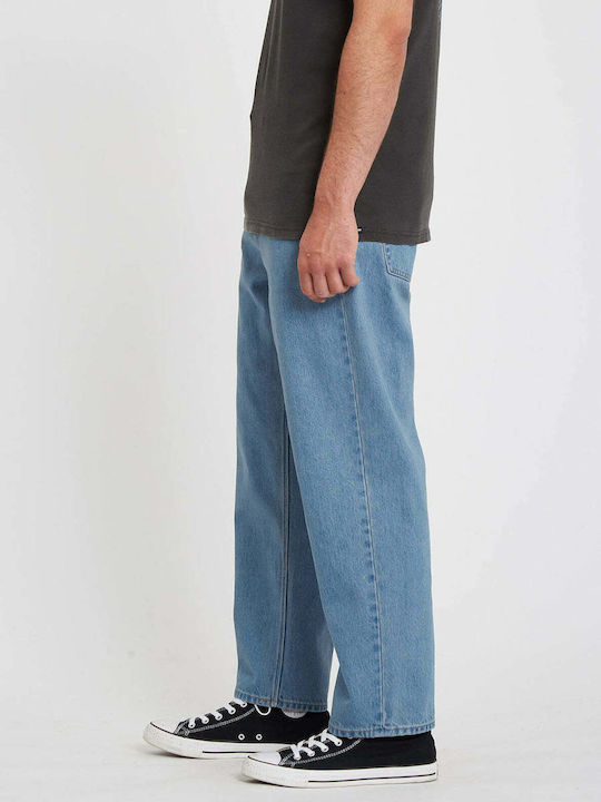 Modown Pantaloni Jeans pentru Bărbați Cropped Albastru deschis