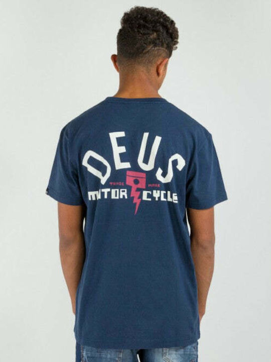 Deus Ex Machina Pisstin T-shirt Navy Blue