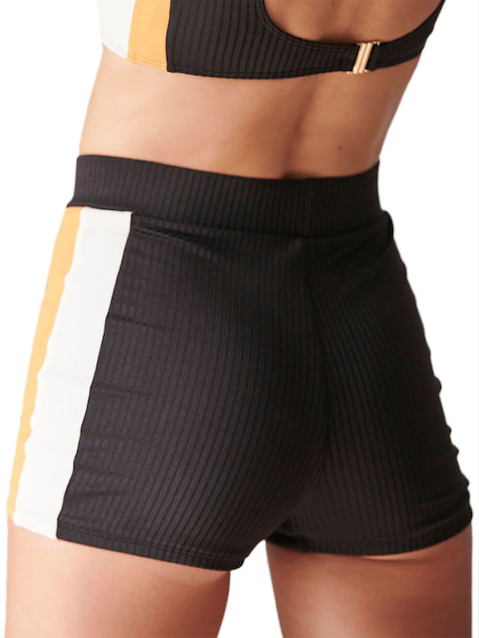Bikini Shorts High Waist Black