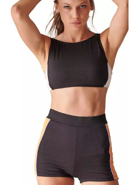 Bikini Shorts High Waist Black