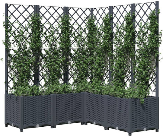 vidaXL Planter Box Plastic Gray 120x120x136cm.