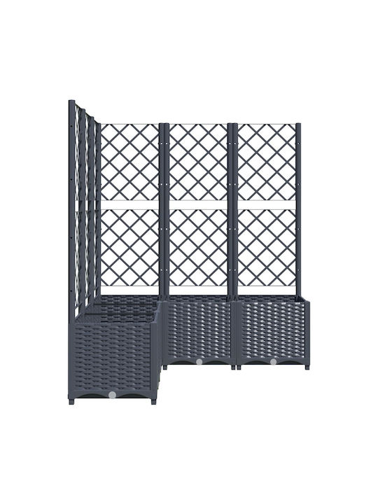 vidaXL Planter Box Plastic Gray 120x120x136cm.