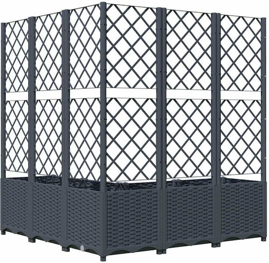 vidaXL Planter Box Plastic Gray 120x120x136cm.