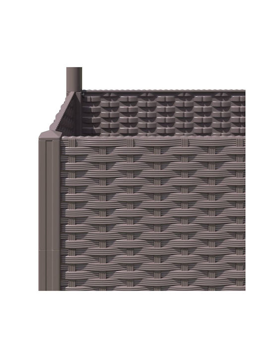 vidaXL Planter Box Plastic Brown 120x120x136cm.