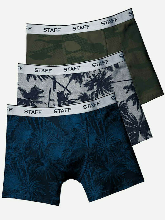 Staff Herren Boxershorts Mehrfarbig mit Mustern 3Packung