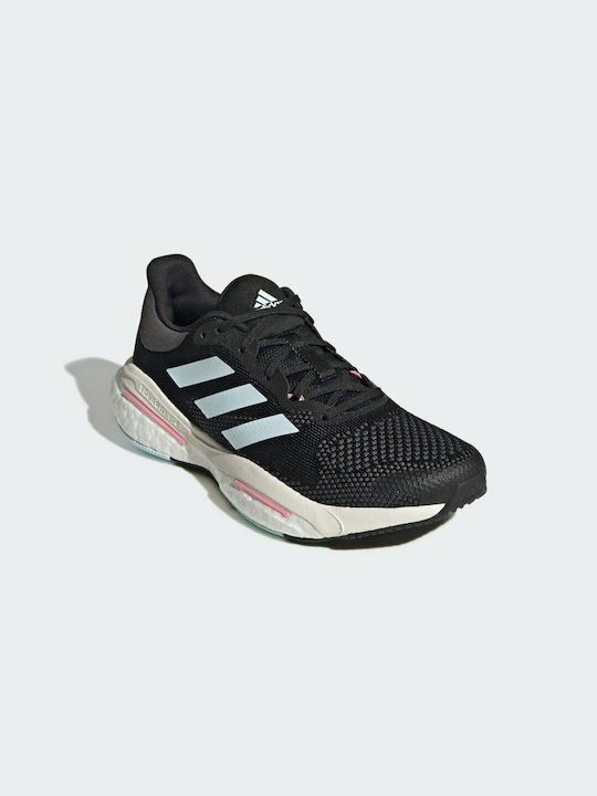 Adidas Solarglide 5 Sport Shoes Running Core Black / Almost Blue / Beam Pink