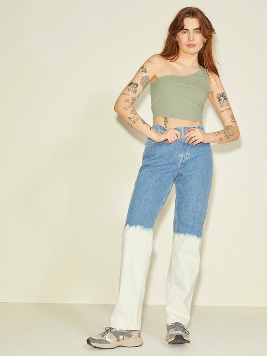Bluze dama Vara Bumbac cu un umăr kaki