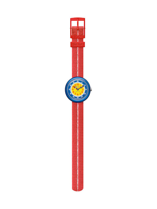 FlikFlak Kids Analog Watch with Fabric Strap Red