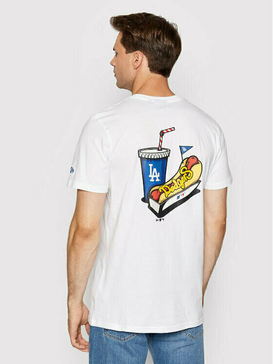 New Era Maglietta MLB Stadium Food Ανδρικό T-shirt Λευκό Μονόχρωμο