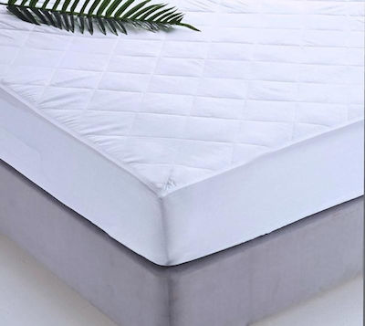 SB Home Super-Double Quilted Mattress Cover Fitted White 01.02561 160x200cm