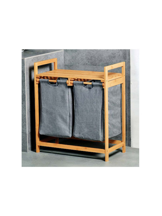 Bakaji Bakaji Wäschekörbe Bamboo 73.5x63.5x33cm Graue