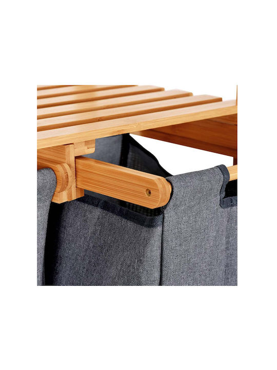 Bakaji Bakaji Wäschekörbe Bamboo 73.5x63.5x33cm Graue