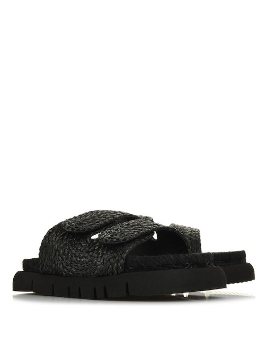 Kanna Women's Flat Sandals Flatforms in Black Color