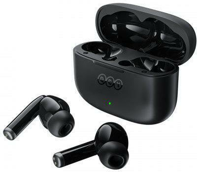 QCY T19 In-ear Bluetooth Handsfree Ακουστικά με Θήκη Φόρτισης Μαύρα