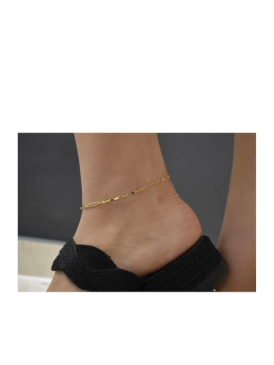 Oxzen Bracelet Anklet Chain made of Silver Gold Plated