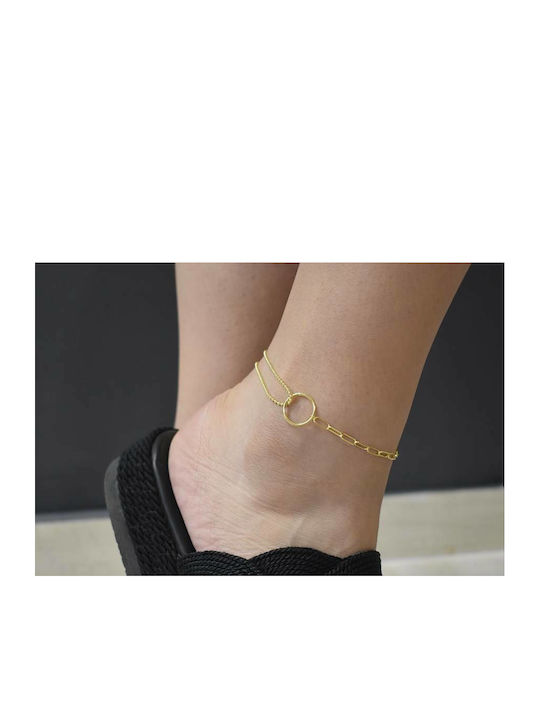 Oxzen Bracelet Anklet Chain made of Silver Gold Plated