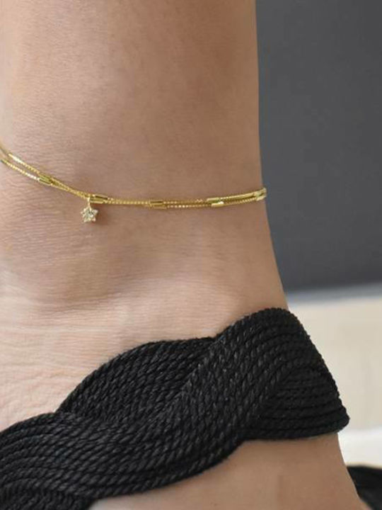 Oxzen Vergoldete Fußarmband aus Silber Oxzen Vergoldete Fußarmband aus Silber