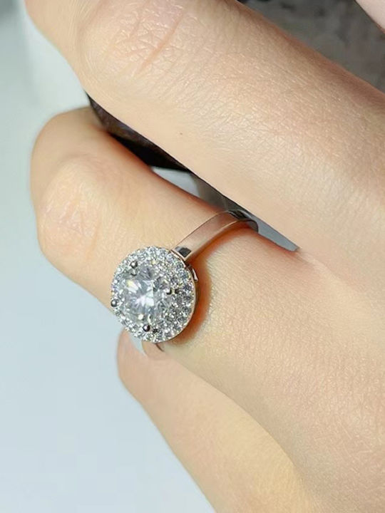 Oxzen Ring with Zircon made of Silver