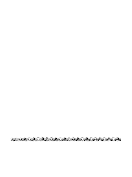Oxzen Chain Neck made of Steel Thin Thickness 3mm and Length 55cm