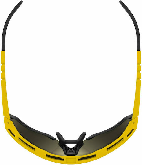 Scicon Cycling Glasses Aeroshade XL with Yellow Frame & Mirror Lenses