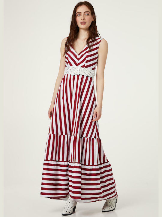 Liu Jo Summer Maxi Evening Dress Striped