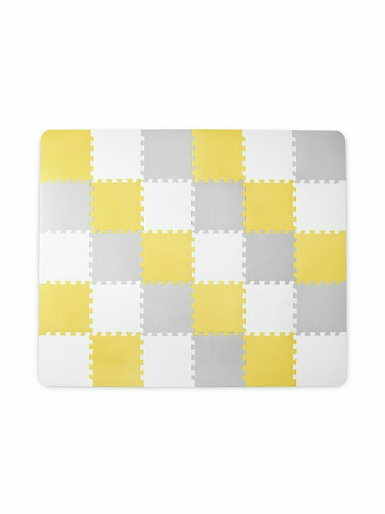 Kinderkraft Παιδικό Παζλ Δαπέδου Puzzle Luno Yellow 30τμχ