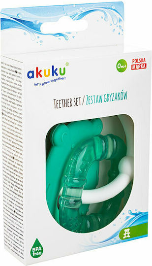 Akuku Bear Teething Rattle with Gel made of Silicone for 0 m+