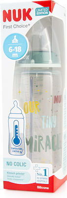 Nuk Plastic Baby Bottle First Choice Plus Anti-colic with Silicone Teat 360ml for 6-18 months Πράσινο Our Tiny Miracle