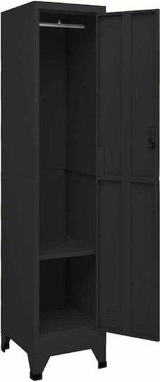 Φοριαμός Μεταλλικός Μαύρο 38x45x180εκ.