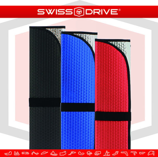 Swiss Drive Ηλιοπροστασία Παρμπρίζ Αυτοκινήτου Εσωτερική Μαύρο Φιμέ Μαύρο 145x70εκ.
