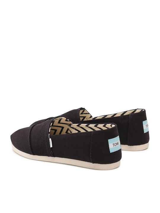 Recycled Cotton Alpargata Men's Espadrilles in Black Color