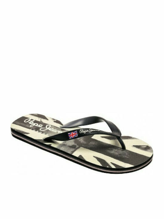 Pepe Jeans Hawi Banner Flip Flops σε Μαύρο Χρώμα