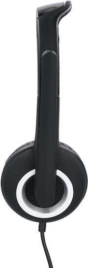 HAMA HS-P150 & C-200 Auf dem Ohr Multimedia-Headsets mit Mikrofon und Verbindung 3,5 mm Klinke in Schwarz Farbe
