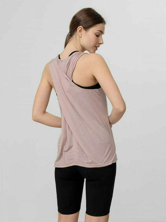 4F Women's Athletic Cotton Blouse Sleeveless Pink
