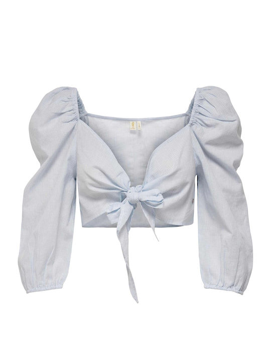 Only Ivy Damen Top Strand Blau