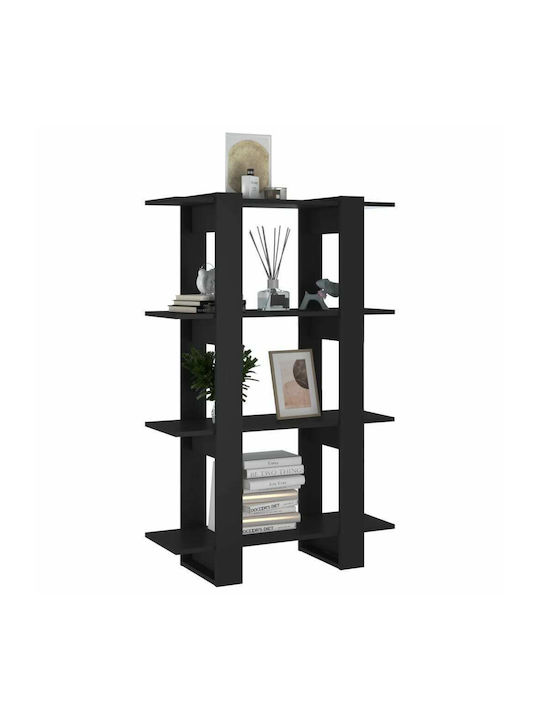 Bibliotecă Negru 80x30x123.5cm