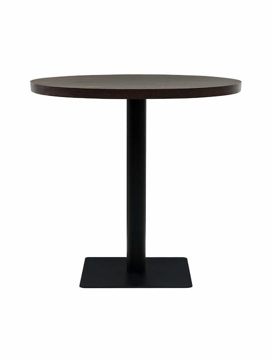 Table Kitchen Wooden with Metal Frame Ash Grey 80x80x75cm