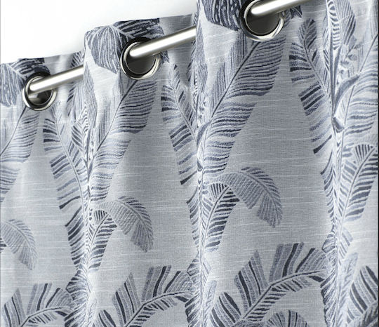 Kipper Curtain with Grommet Cocoon Grey 140x260cm