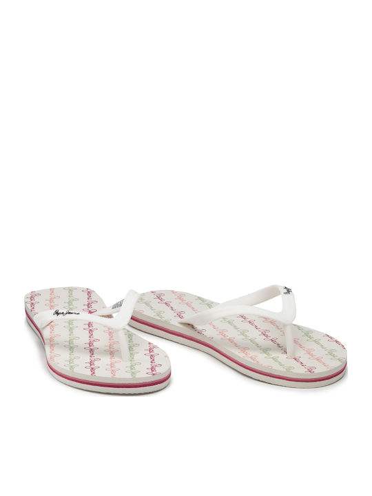 Rake Printed Frauen Flip Flops in Weiß Farbe